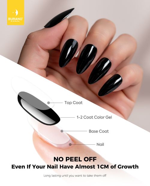 BURANO Color Gel Nail Polish-Black