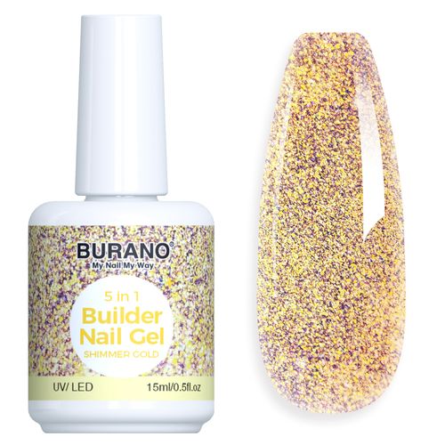 BURANO 5 in 1 Builder Nail Gel-ShimmerGold