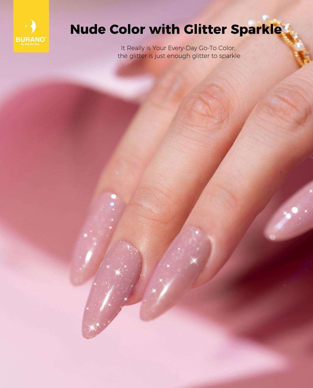 BURANO Glitter Pink Gel Polish-NU10