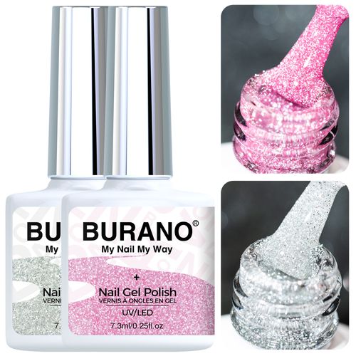 BURANO Reflective Glitter Gel Polish-S21+S11