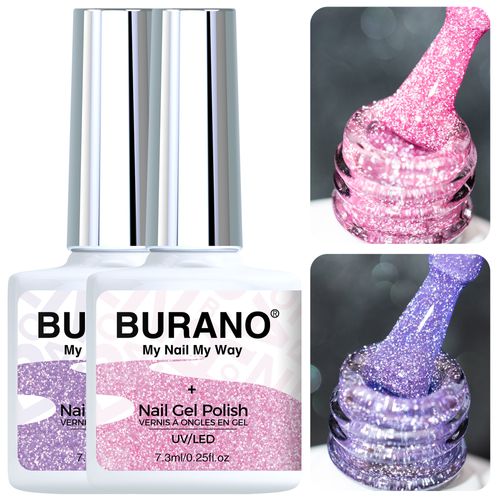 BURANO Reflective Glitter Gel Polish-S21+S9