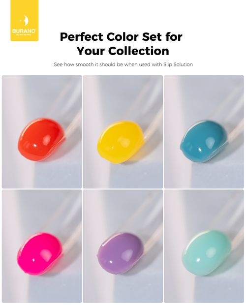 BURANO Poly Extension Gel 6 Colors Set-Neon color