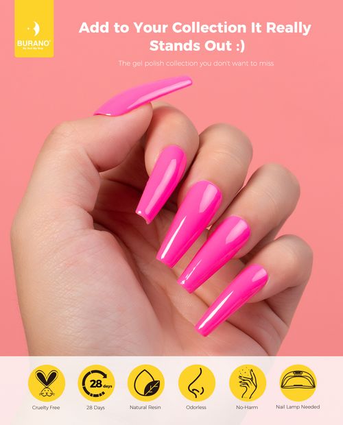 BURANO Color Gel Nail Polish-Hot Pink 692