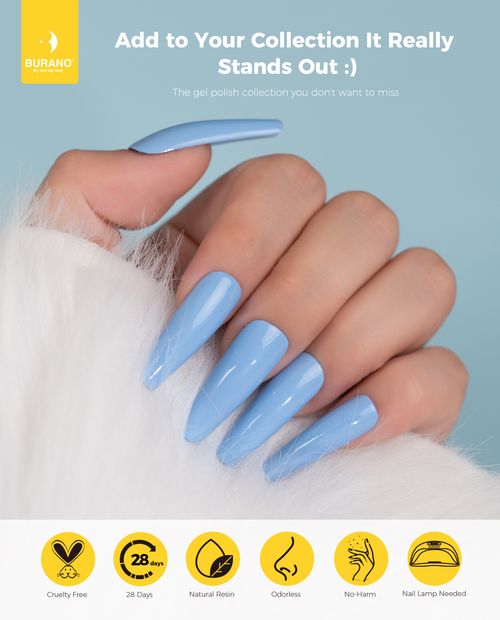 BURANO Color Gel Nail Polish-Gentle Blue 580
