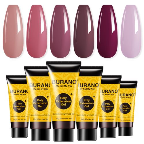 BURANO Poly Extension Gel 6 Colors Set-Skin Nude