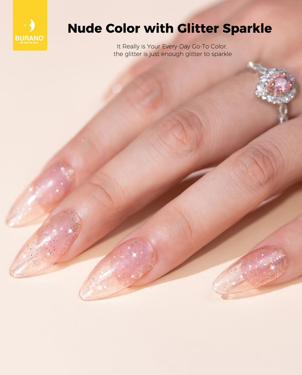 BURANO Glitter Pink Gel Polish-NU9