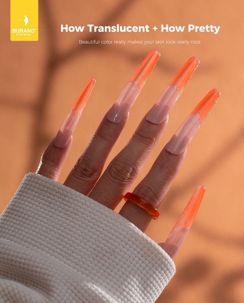 BURANO Jelly Gel Nail Polish-Orange T7