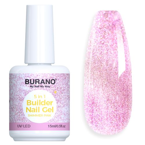 BURANO 5 in 1 Builder Nail Gel-ShimmerPink