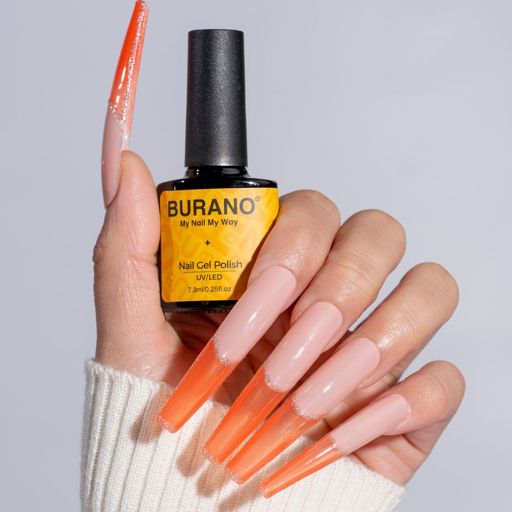 BURANO Jelly Gel Nail Polish-Orange T7