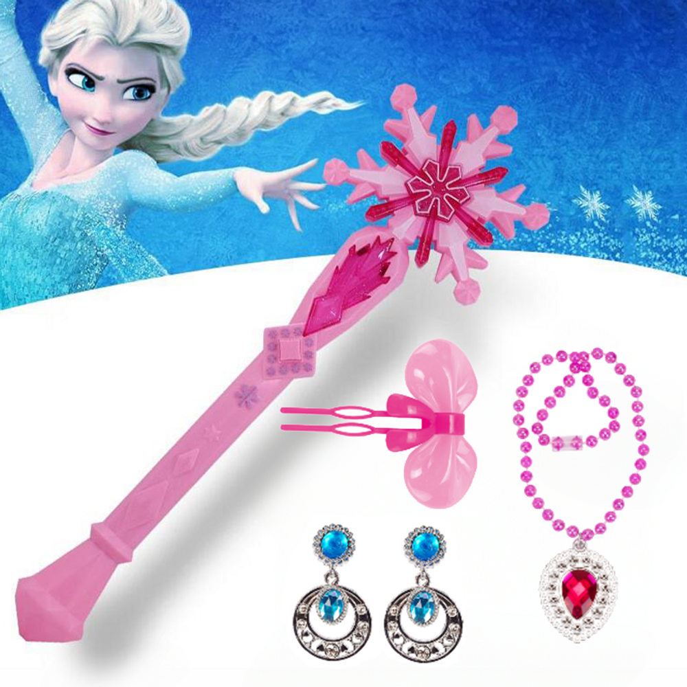 Pink Snowflake Music Glitter Stick With Accessories
