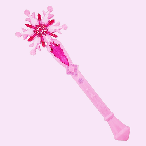 Pink Snowflake Music Glitter Stick With Accessories