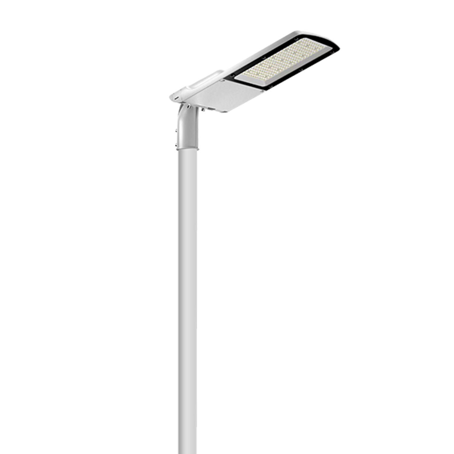 Infralumin's ASL101 waterproof LED street light mounted on pole for outdoor road lighting