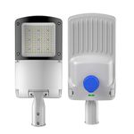 Front and rear view of ASL101 IP66 LED street light showing LED array and heat sink design
