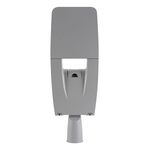 Rear view of die-cast aluminum LED street light with integrated mounting for 60mm pole