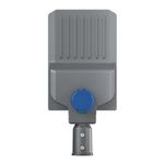 Back view of ASL28ECO LED street light with NEMA socket, IP65 waterproof casing, and IK10 vandal protection