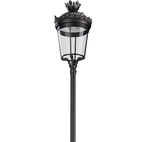 Lampadaire Royale Luxury Crown-Top Outdoor Lantern – Vintage Decorative Garden Lamp with LED & Weatherproof Metal Post Lighting