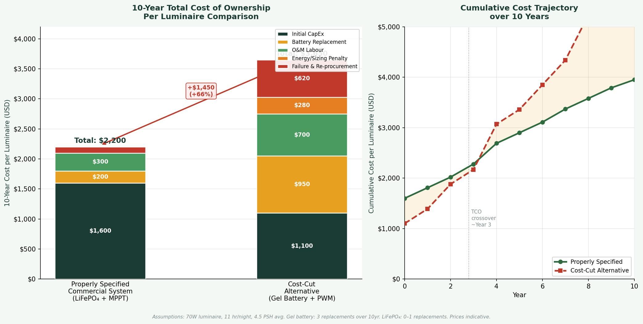 solar street light system cost