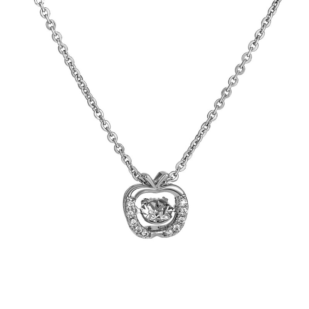 Silver Color Zirconia Pendant Necklace