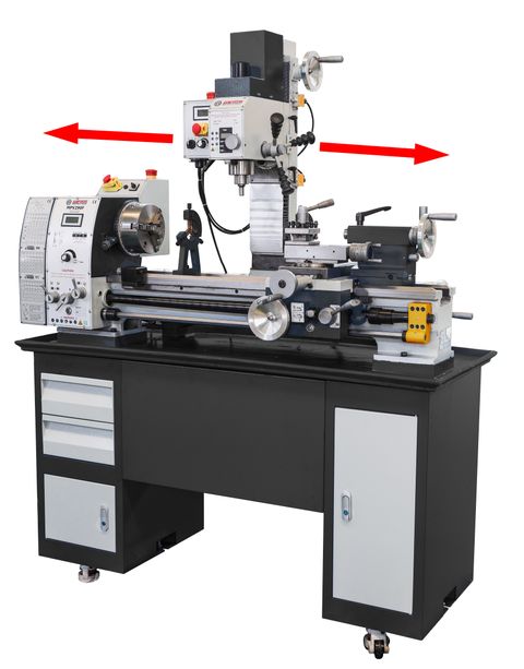 WEISS™ MPV290F-Movable Mill Head Lathe&Mill&Drill Combination Machine