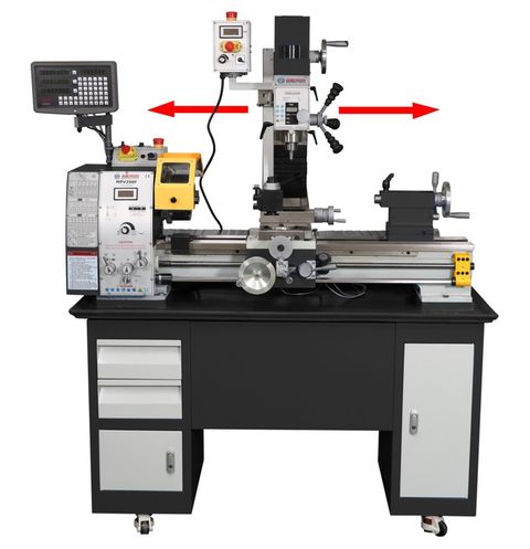 WEISS™ MPV290F-Movable Mill Head Lathe&Mill&Drill Combination Machine