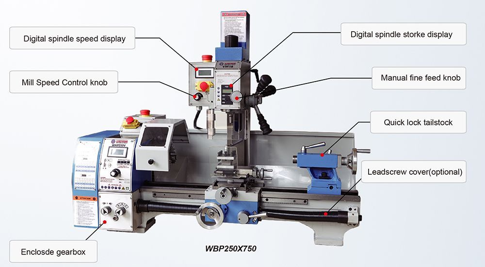 combination metal lathe and milling machine