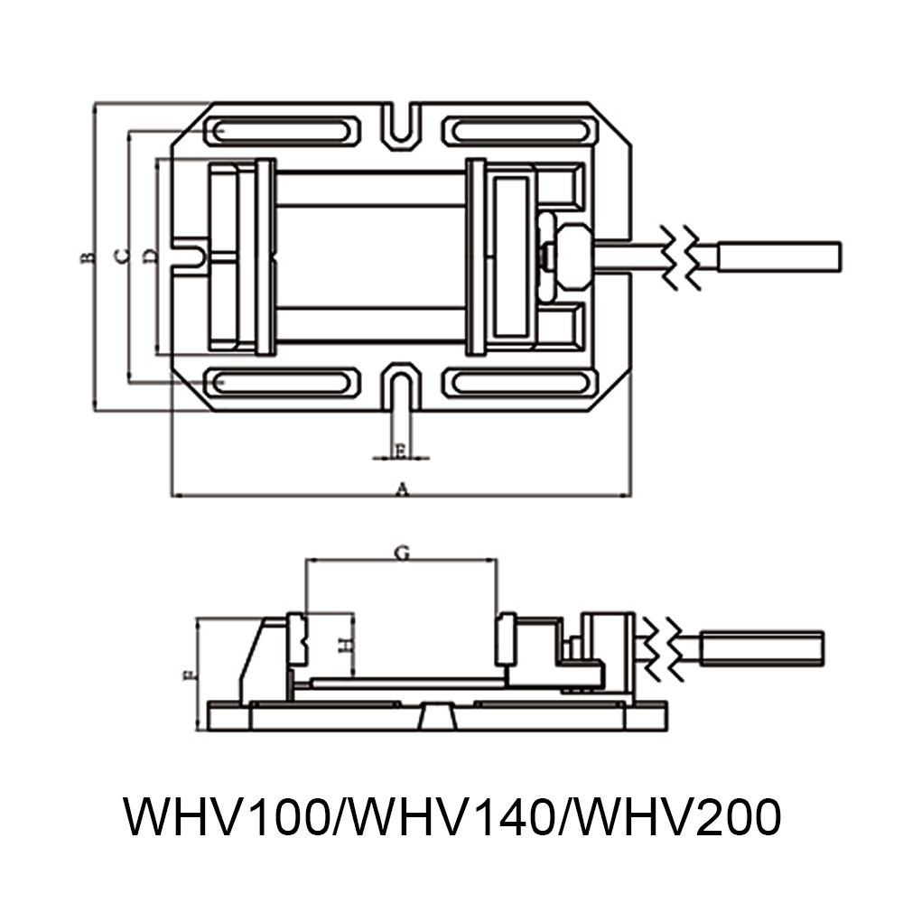 Тиски прецизионного сверлильного станка WHV100/WHV140/WHV200
