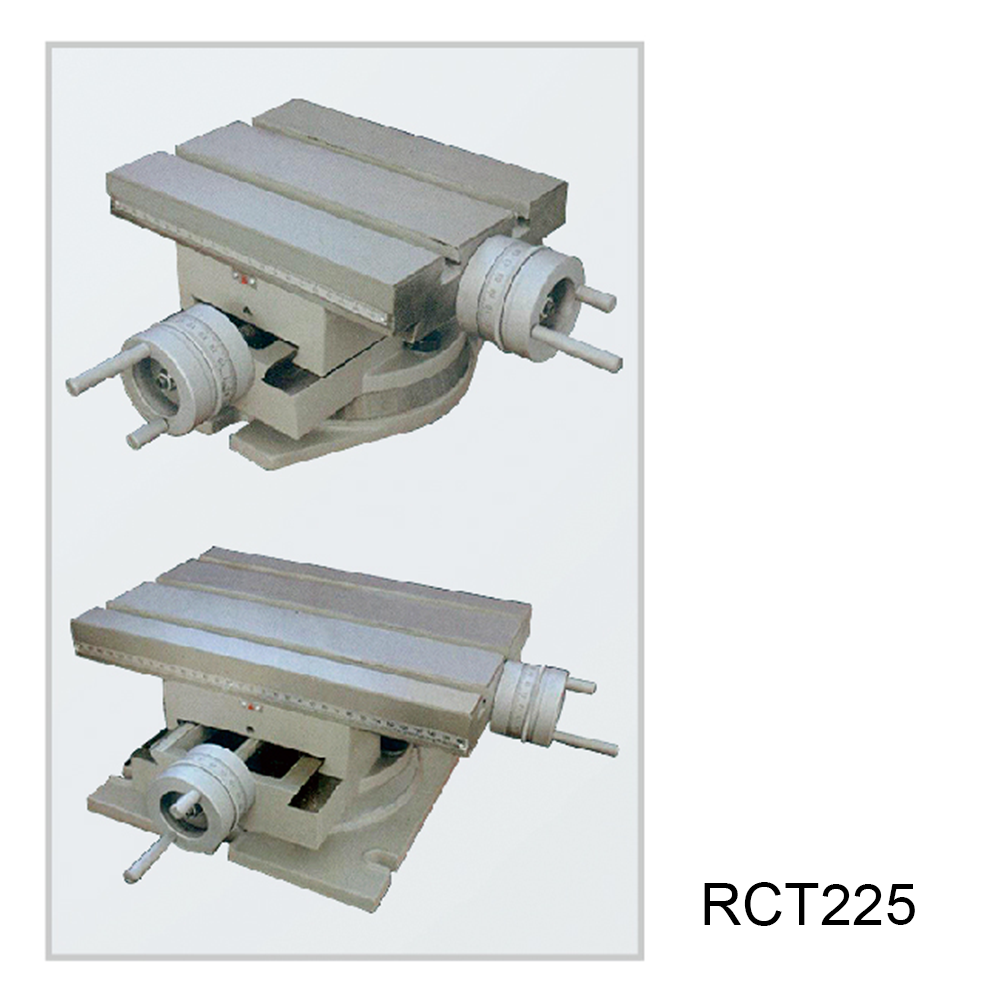 Table coulissante croisée avec base pivotante RCT225/RCT330/RCT425/RCT600