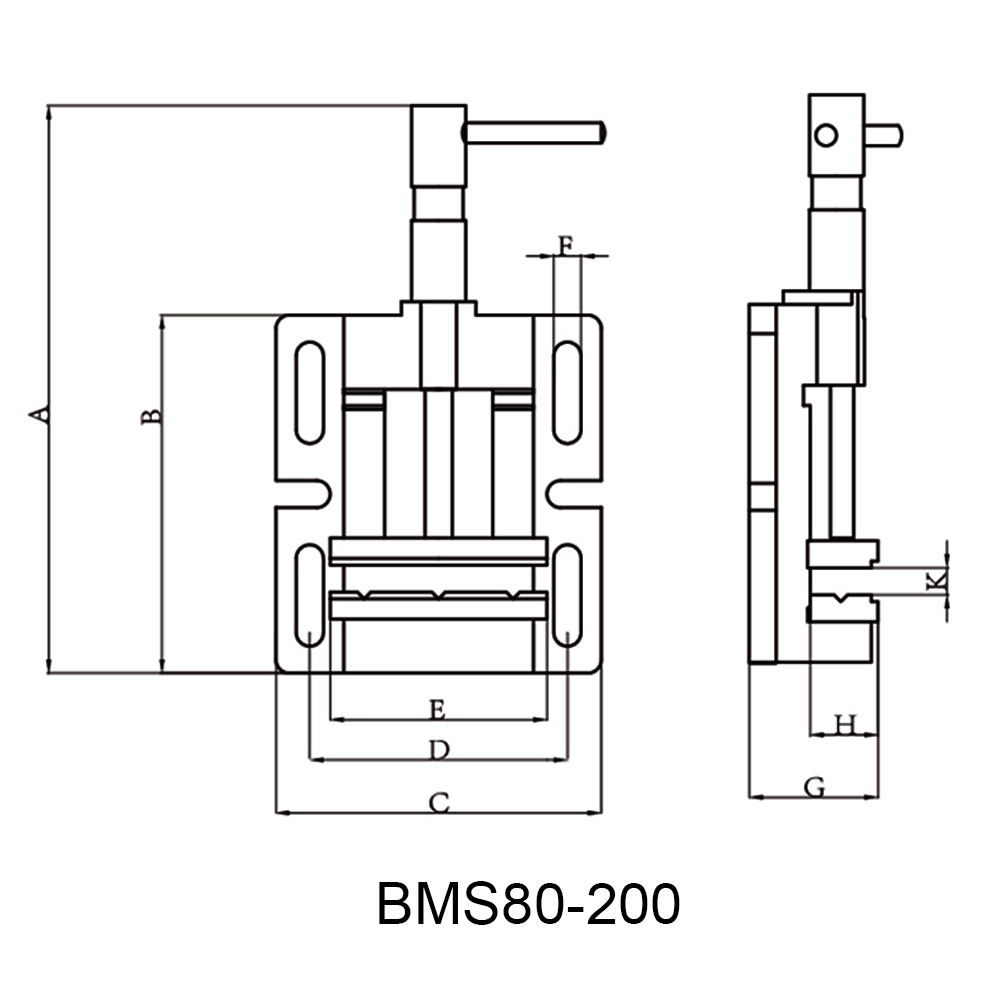 Тиски для сверлильного станка BMS80/BMS100/BMS125/BMS150/BMS200