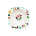 Modern floral plate in Blooming Tale Square Ceramic Dinner Set