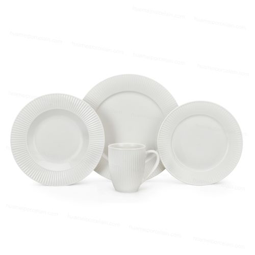 16PCS Magnoble Textured Elegance Ceramic Dinnerware Set