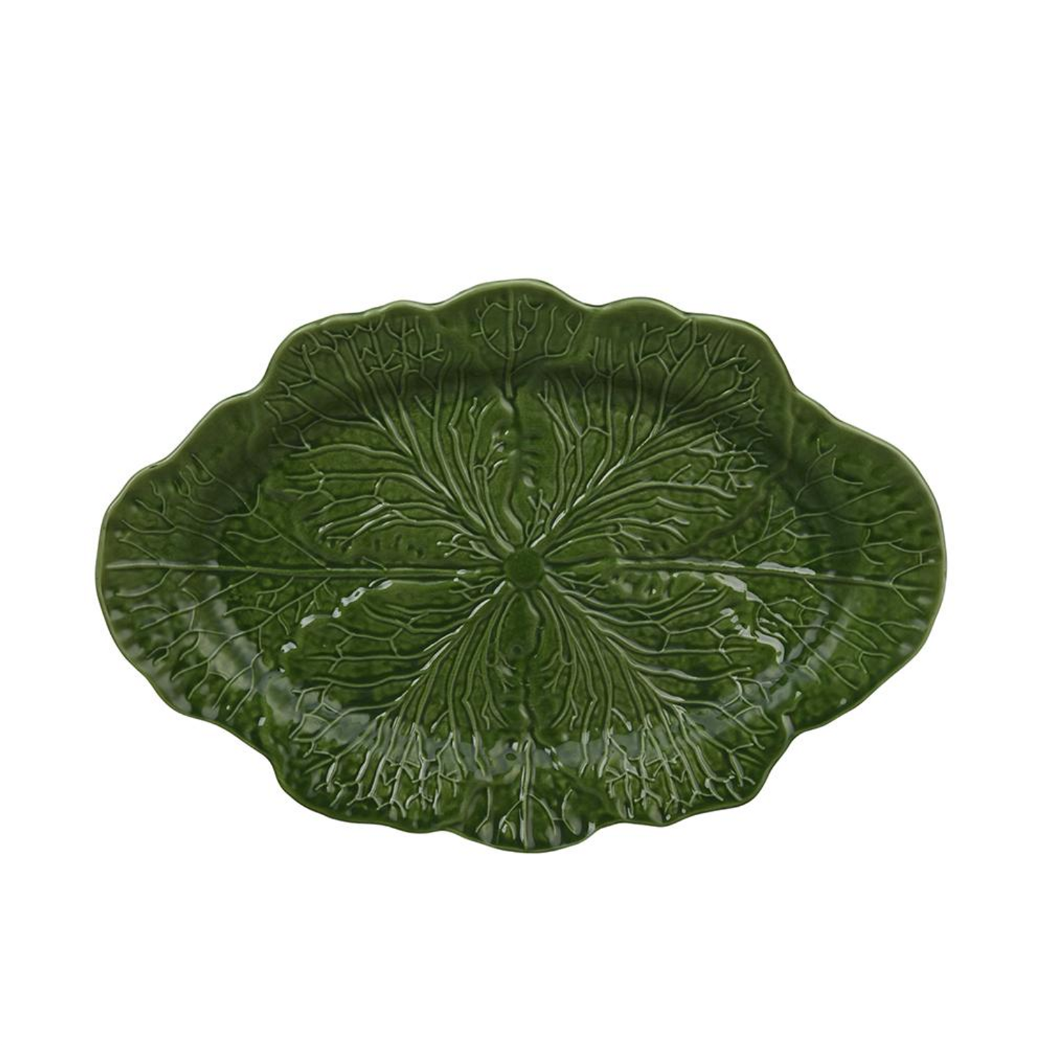 Magnoble 14" Cabbage Crockery Fish Plate Green