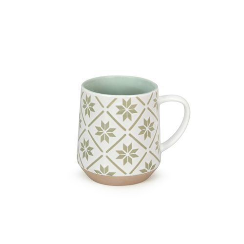 Engraved Leaf Motif Mugs