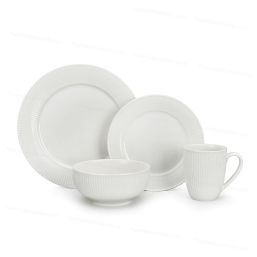 16PCS Magnoble Textured Elegance Ceramic Dinnerware Set