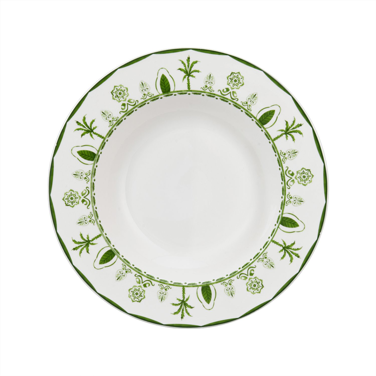 green flower plate in Spring Summer Flower Modern Ceramic Dinnerware Set