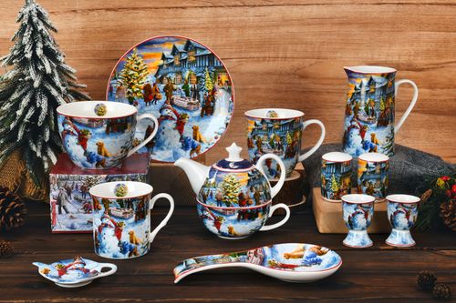 Christmas Village Ceramic Dinnerware Set