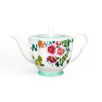 Modern floral tea pot in Blooming Tale Square Ceramic Dinner Set