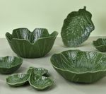 Magnoble green Cabbage Leaf Serving Plates and Bowls