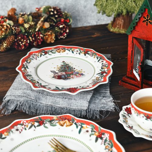 Enchanted Christmas Ceramic Dinner Plate