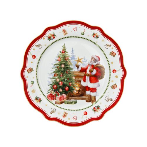 Festive Santa & Tree Dinner Plate