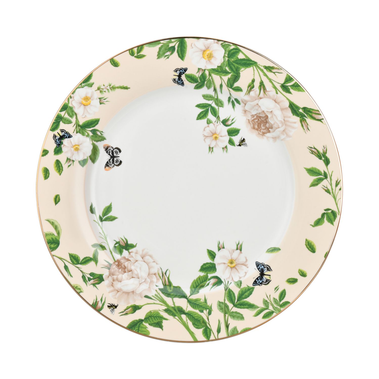 Magnoble 10 5'' Dinner Plate with Green Flowers