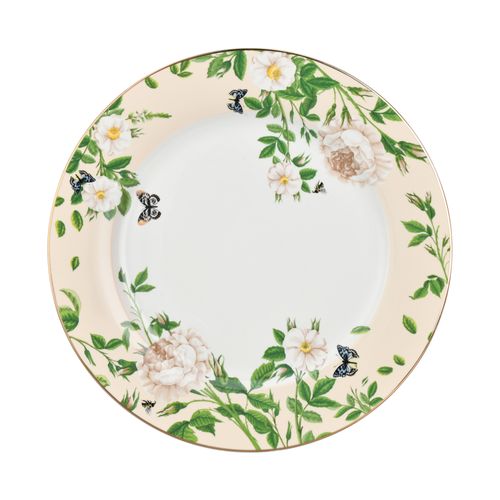 Spring Whispers Green Floral Plates Set