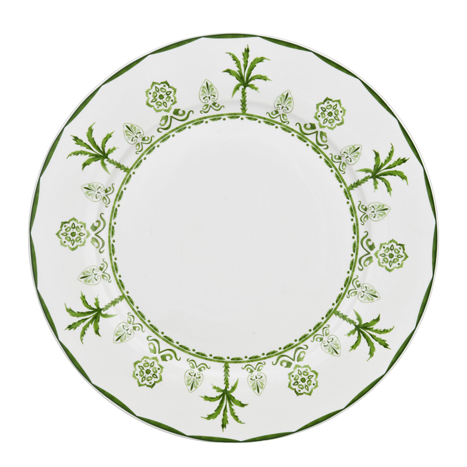 green flower plate in Spring Summer Flower Modern Ceramic Dinnerware Set