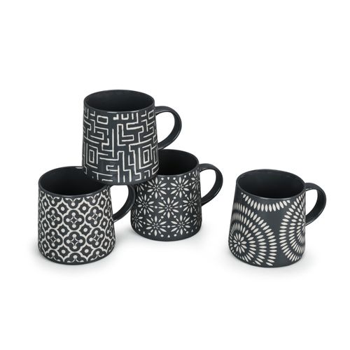 Monochrome Blossom Mug