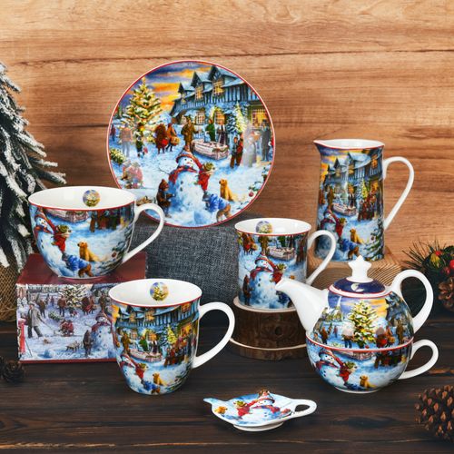 Christmas Village Ceramic Dinnerware Set