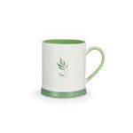 Magnoble 400ml ceramic green leaf mug in daisy mug set of 4