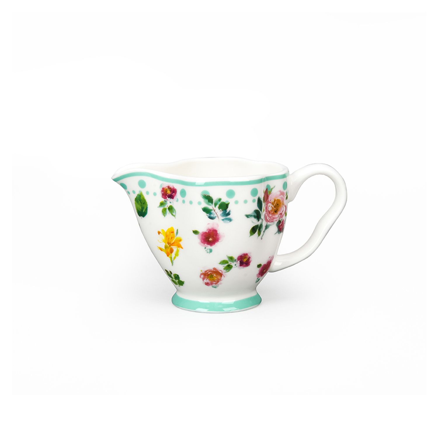 Modern floral tea cup in Blooming Tale Square Ceramic Dinner Set