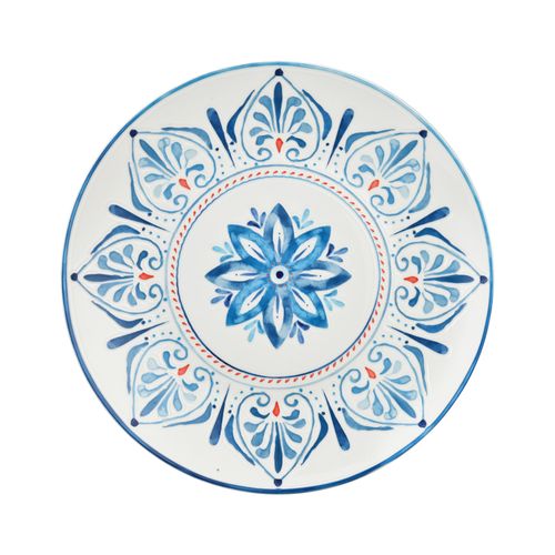 20pcs Blue Embossed Artistic Ceramic Dinnerware Set