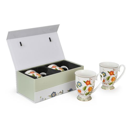 Spring Blossom Ceramic S/2 Mug Set