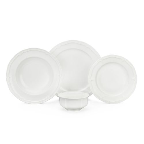 24PCS Magnoble Artistic Relief Elegance Ceramic Dinnerware Set