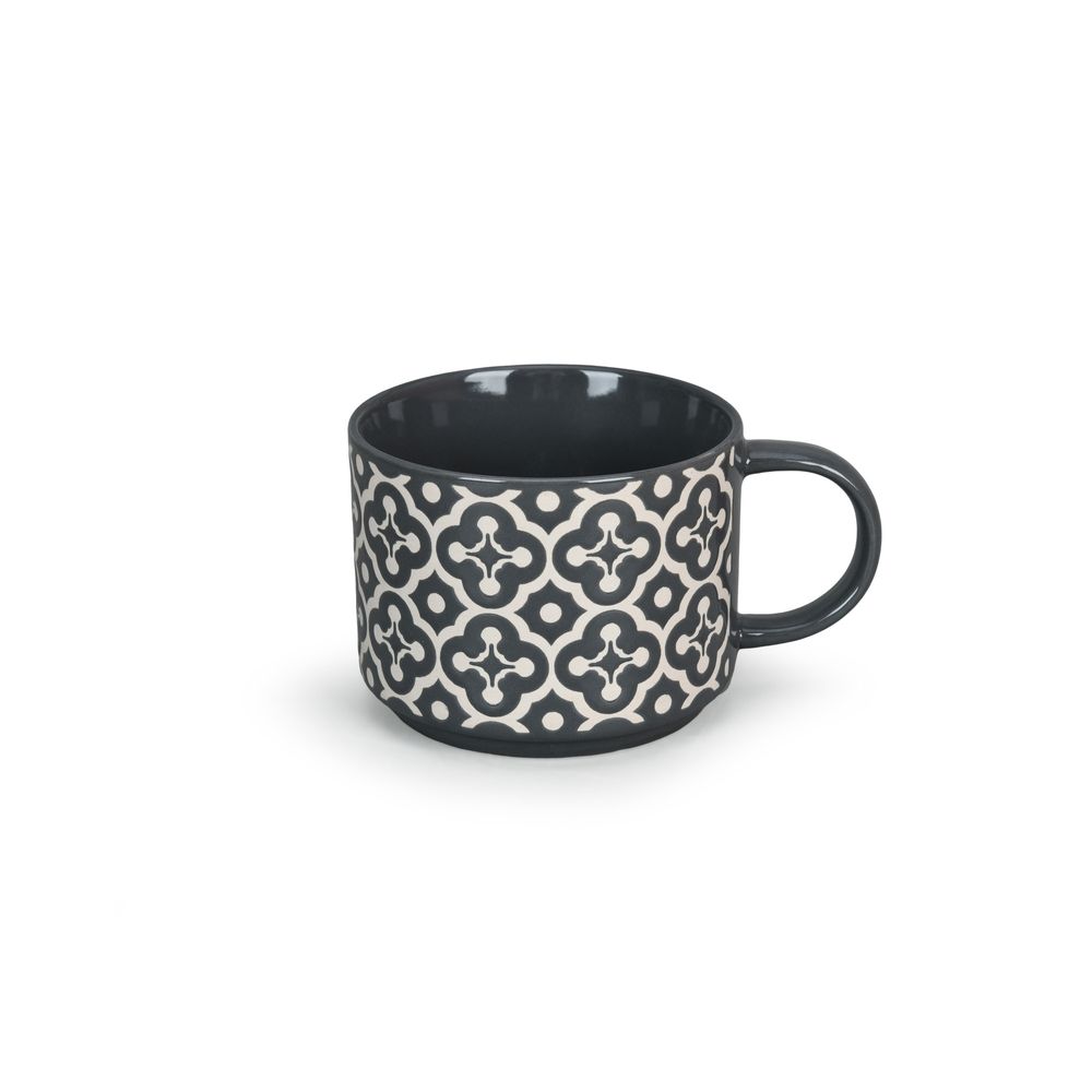 Monochrome Blossom S/4 380ml Mug Set
